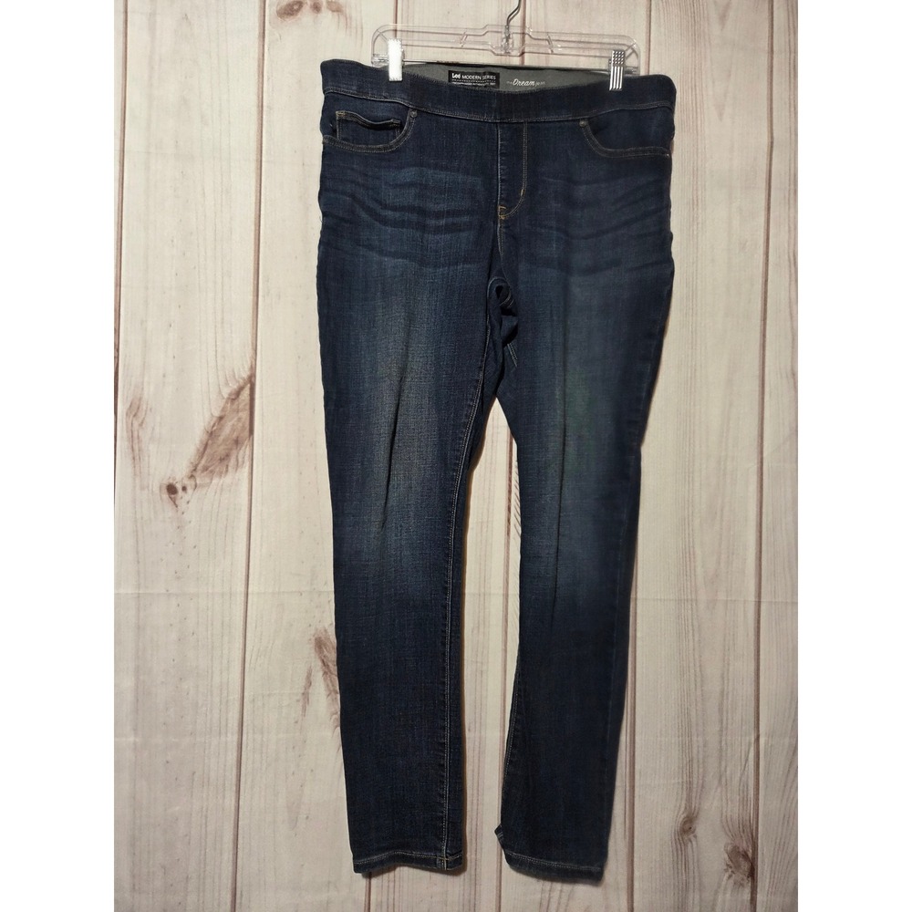Lee Modern Series The Dream Jean Dark Wash Pull On Skinny Jeans‎ 14M